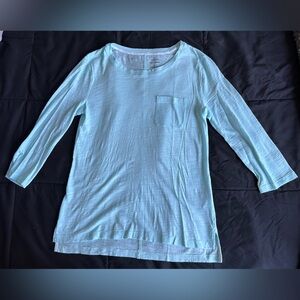 Banana Republic Malibu Light Blue 3/4 Sleeve Top Size M